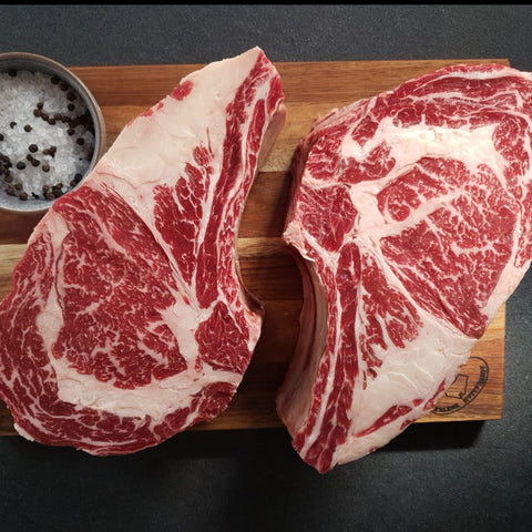 Os de faux-filet en grains rôtis nourris à Black Angus Greater Omaha USA 600gr