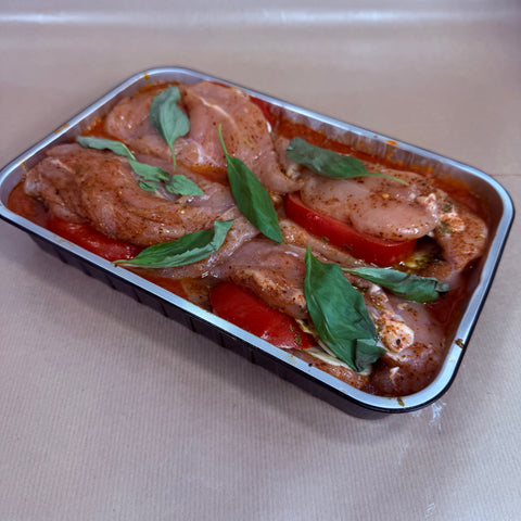 Chicken fillet caprese with mozzarella and basil 1.2 kg