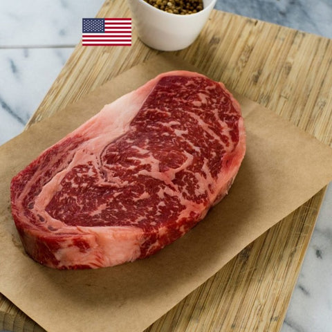 Rib Eye Prime grain fed Black Angus Creekstone, USA