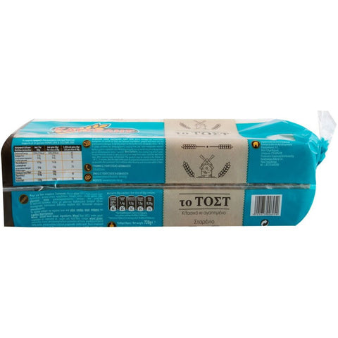Ψωμί τοστ σταρένιο ΚΑΤΣΕΛΗΣ (720g)
