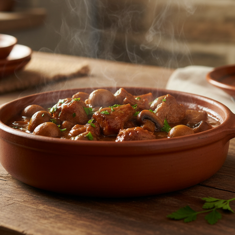 Χοιρινό κρασάτο με μανιτάρια. Χειμωνιάτικη συνταγή για όλη την οικογένεια