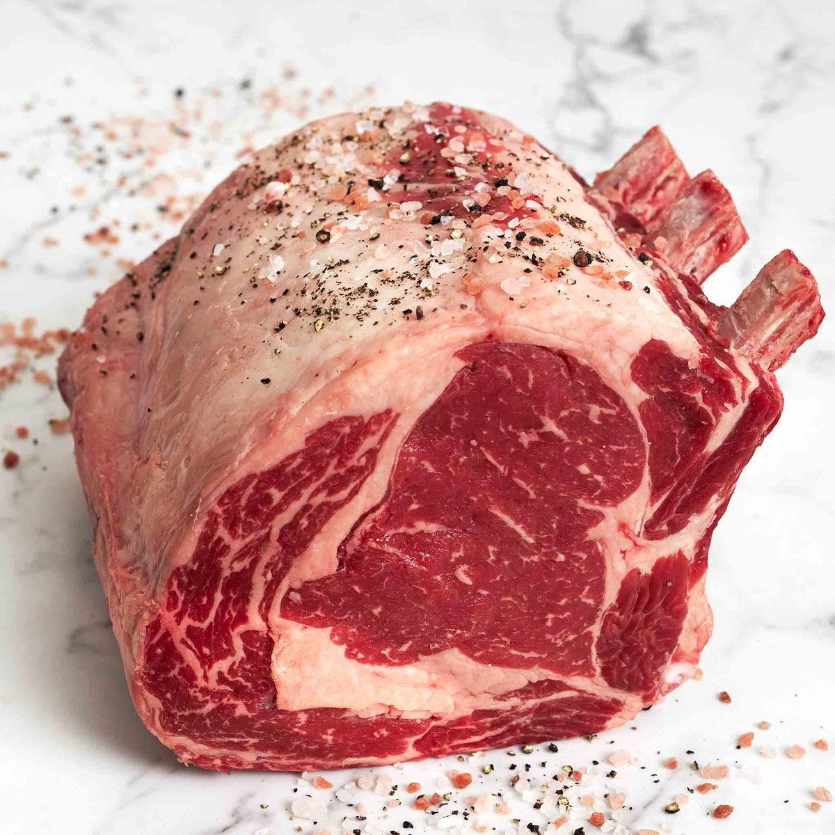 Rib Eye Bone In standing rib roast Grain Fed Black Angus Greater Omaha ...