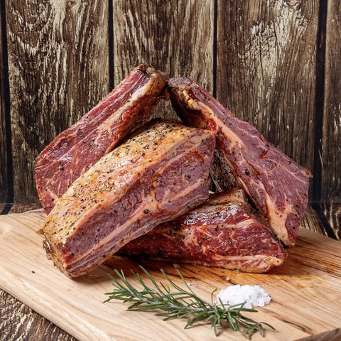 Black Angus short ribs marinated with bbq sauce &amp; aromatic herbs Golden Fresh Frozen 750 g
