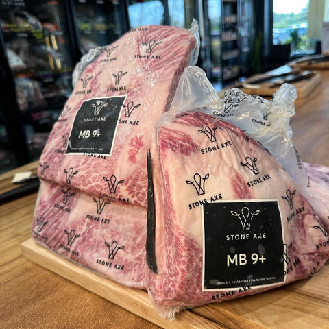 Viande de côtes courtes Wagyu BMS: 9 Australia Stone Axe 500gr