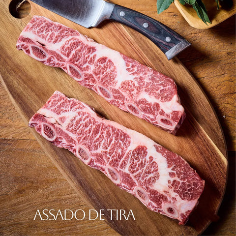 Assado de tira wagyu  USA Bms +8 Omaha 500 gr