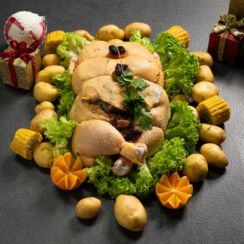 Κόκορας Galantine Ελευθέρας Βοσκής Γεμιστός – χωρίς κόκαλο, με ξηρούς καρπούς &amp; αποξηραμένα φρούτα, έτοιμος για ψήσιμο, από το Siakos.gr