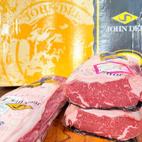 Striploin 180+ day grain fed Golden Angus Australia John dee