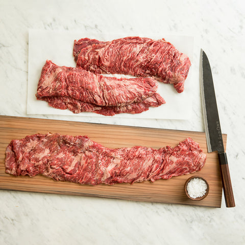 Inside Skirt Wagyu BMS 9 Stone Axe Australia, ωμό φρέσκο μοσχαρίσιο κρέας wagyu fullblood με εξαιρετική μαρμάρωση και βουτυρένια γεύση, grain fed 400 ημερών, ιδανικό για grill ή τηγάνι, από το Siakos.gr