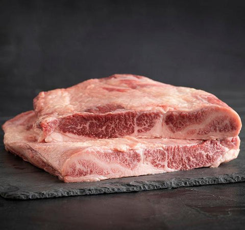 Karubi Plate Wagyu BMS 9 Stone Axe Australia, ωμό φρέσκο wagyu fullblood short plate με εξαιρετική μαρμάρωση και βουτυρένια υφή, grain fed 400 ημερών, ιδανικό για yakiniku ή grill, από το Siakos.gr