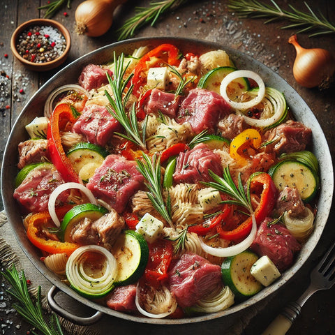 Τηγανιά mix Μακεδονίας με μαύρο σκόρδο και γραβιέρα
