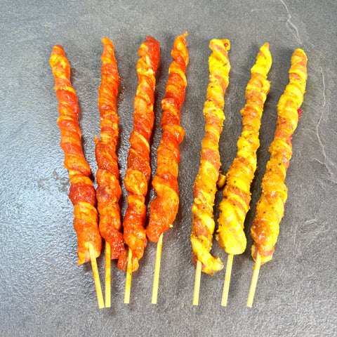 Γλειφιτσουράκι Πανσέτας – στριφογυριστή πανσέτα πάνω σε ξυλάκι, φρέσκια και έτοιμη για ψήσιμο, ελληνικής παραγωγής, από το Siakos.gr