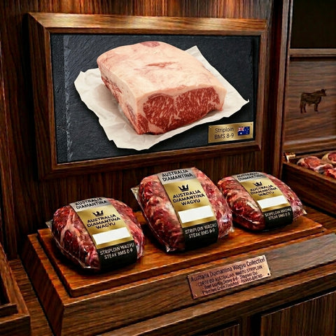 
Striploin Wagyu steak BMS 8-9 Australia DIAMANTINA
