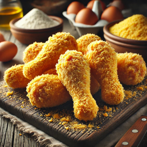 Pilons de poulet panés colorés 500 gr