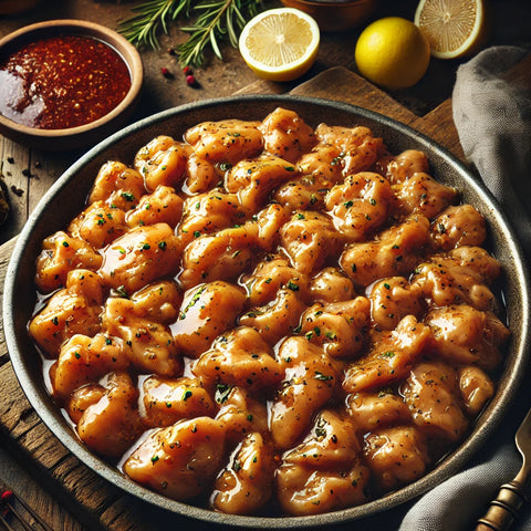 Fried chicken marinated with black garlic 750 g