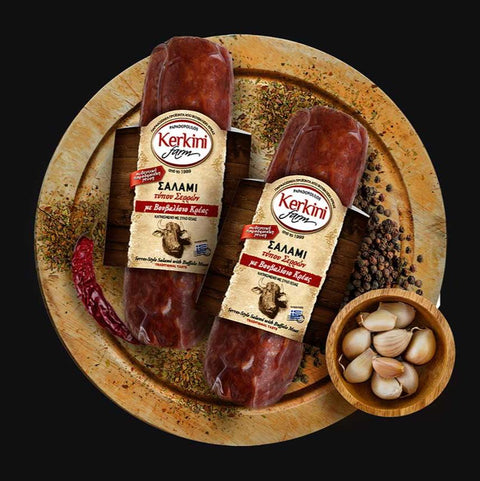 Salami à la bière "Byraki" avec viande de buffle kerkini farm 300g