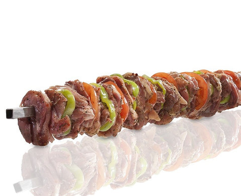 Κοντοσούβλι κοτόπουλο δεμένο σε σωλήνα αλουμινίου – έτοιμο για σούβλα
