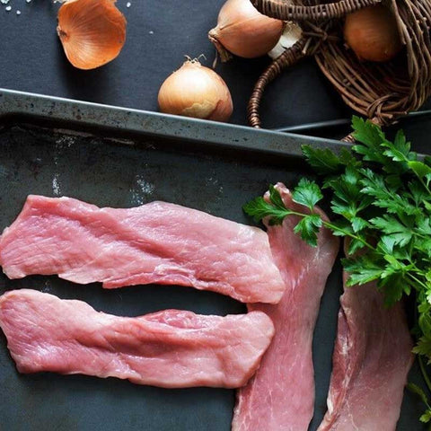 
Σνίτσελ χοιρινό Ελλάδος έτοιμο για ψήσιμο.
