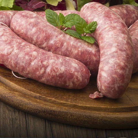 
Πρόβειο λουκάνικο χωριάτικο σε φυσικό έντερο έτοιμο για ψήσιμο.
